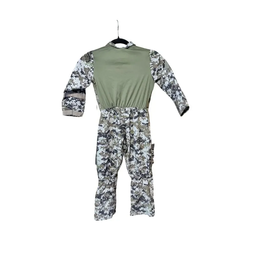 Teetot & co kids military costume one piece jumpsuit size 5 6 Halloween dress up
